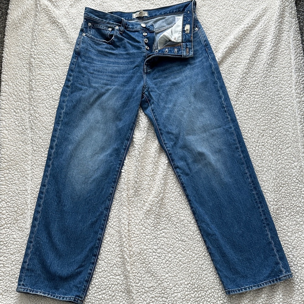 Madewell Low Slung Straight Jeans Denim Size 28